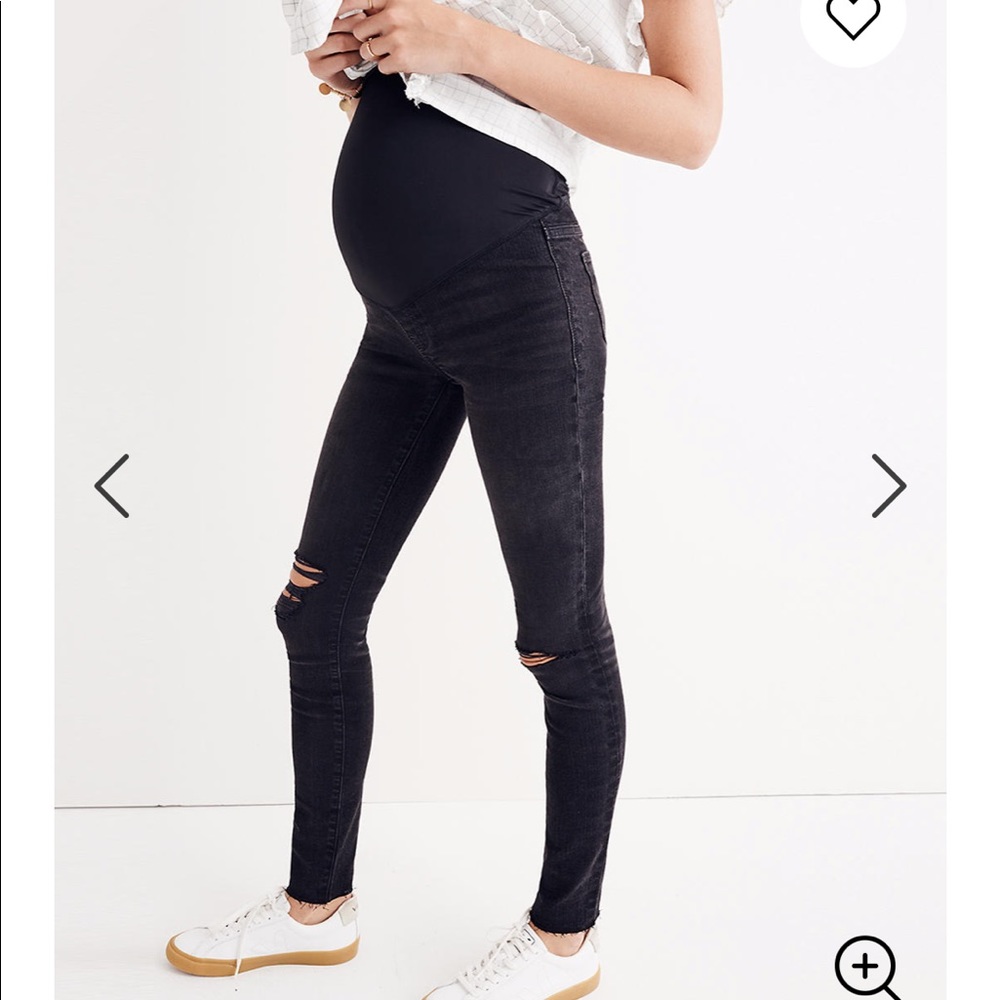 Madewell Maternity Skinny Jeans in Black Sea